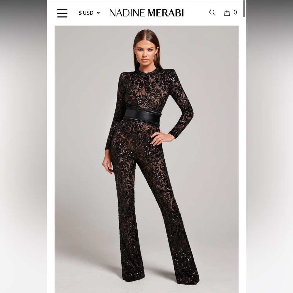 NADINE MERABI BELLA BLACK JUMPSUIT